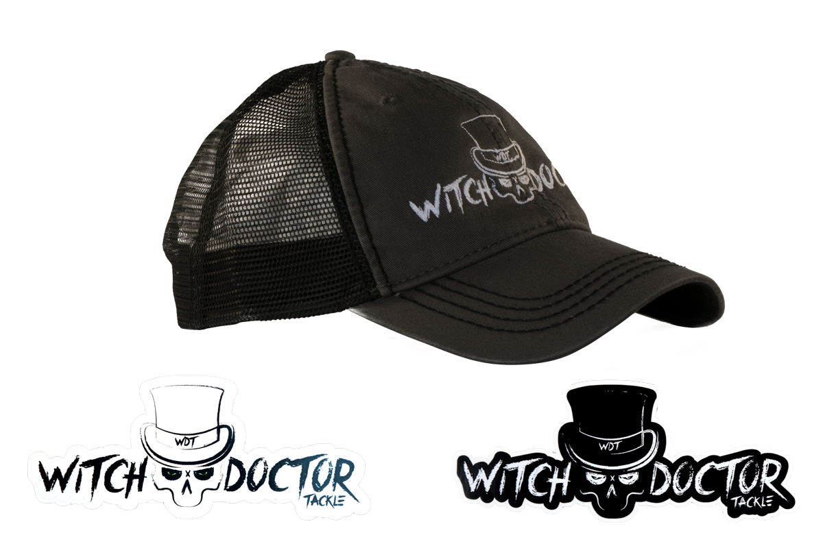 Witch Doctor Tackle Black-Grey Hat with Decal
